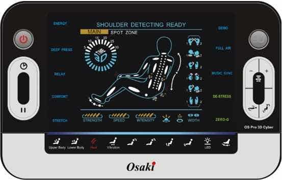 Osaki OS-3D Pro Cyber Massage Chair Full-size Remote